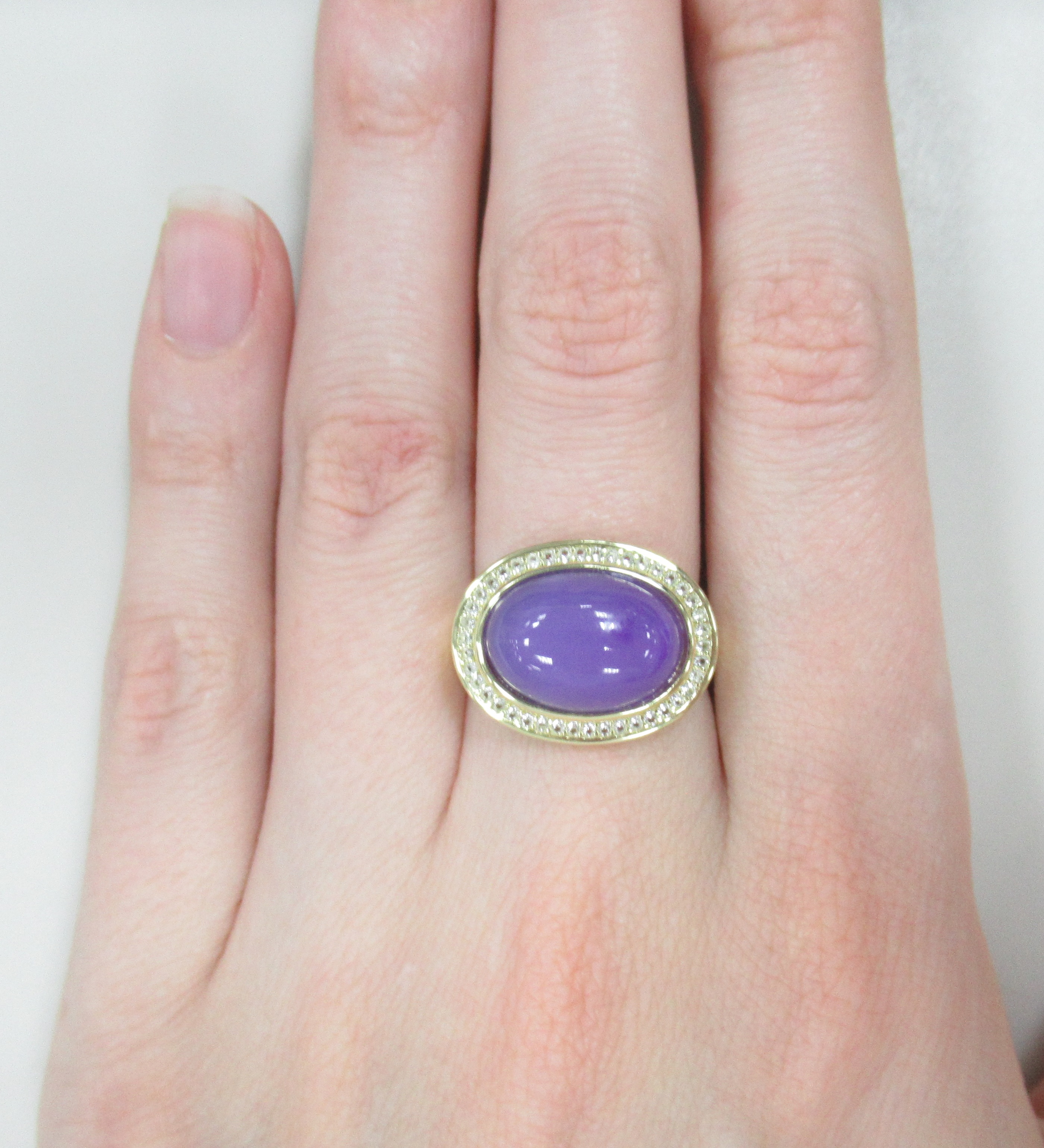 Серебряное кольцо с лавандовым жадеитом